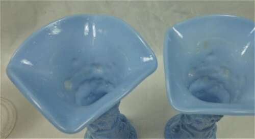 A pair of press moulded lavender coloured glass vase, France circa 1860