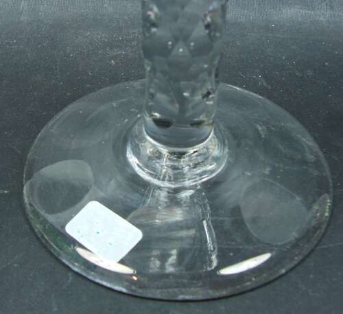 Antique crystal glass diamond facet seet meat glass c.1750