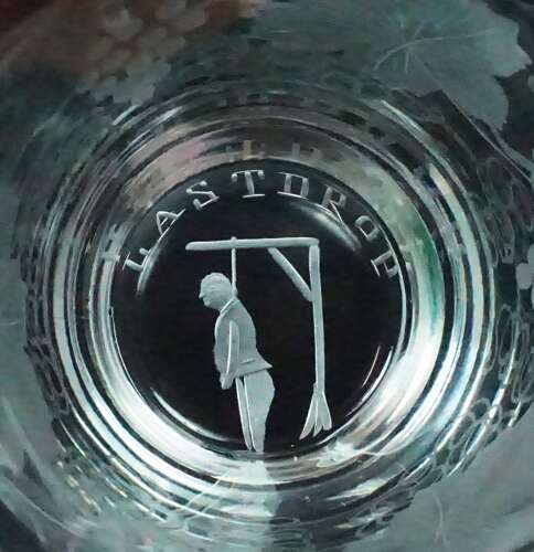 A crystal glass 'LAST DROP' tumbler c.1900