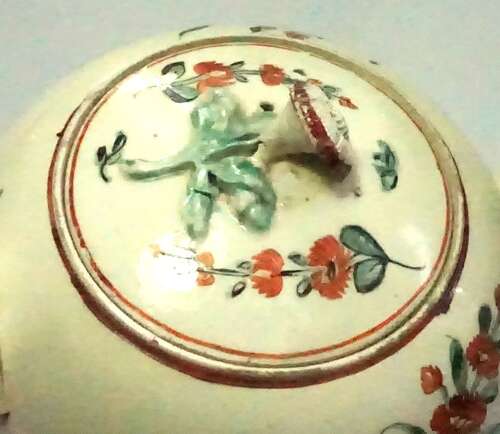A cream ware bullet shaped tea pot, English c.1780