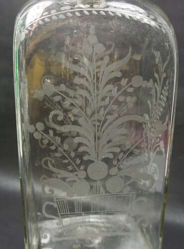 Large case blown magnum decanter, Bohemia c.1760