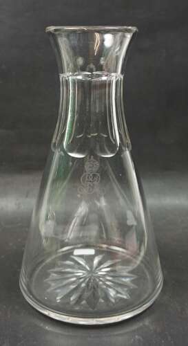 A rare Royal Yacht pattern carafe monogrammed for King George V c.1925